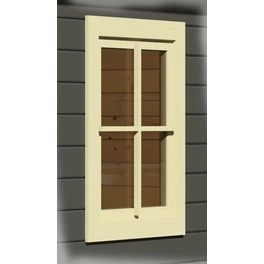 Fenster für Gartenhäuser »38 mm«, geeignet für 40 mm Holzwand, elfenbeinweiß