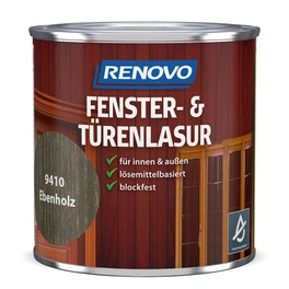 Fenster- und Türenlasur seidenglänzend, ebenholz