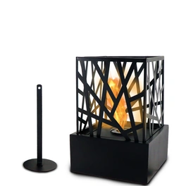 Feuerstelle, schwarz, BxHxT: 30 x 21 x 21 cm