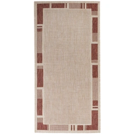 Flachgewebe-Teppich »Louisiana«, BxL: 60 x 110 cm, terrakottafarben/beige