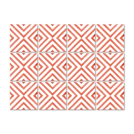 Fliesenaufkleber »Quadrate diagonal«, selbstklebend