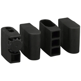 Fußkappen-Set, schwarz, Hart-Polyethylen (HDPE)