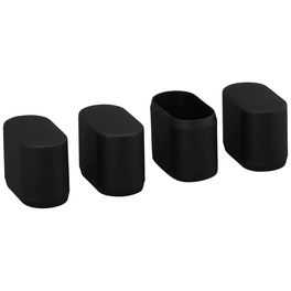 Fußkappen-Set, schwarz, Kunststoff