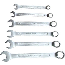 Gabelringschlüssel Stahl, 6-teilig, Schlüsselgröße: 8 - 10 - 12 - 13 - 14 - 17 mm