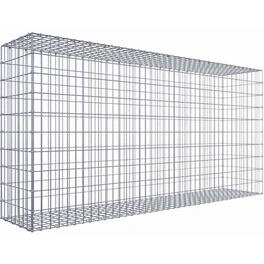 Gabione, silbergrau, Maschenweite 5 cm x 10 cm, C-Ring