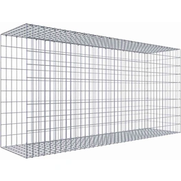 Gabione, silbergrau, Maschenweite 5 cm x 10 cm, C-Ring