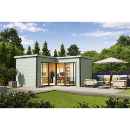 Gartenhaus »Domeo 6 «, BxT: 500 x 500 cm (Außenmaße), Wandstärke: 44 mm, schwedenrot