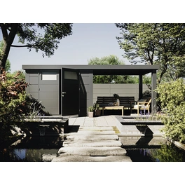 Gartenhaus »Eleganto 2724«, BxHxT: 551 x 227 x 238 cm, Metall, mit Seitendach rechts