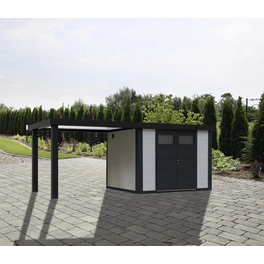 Gartenhaus »Eleganto 3024«, BxHxT: 581 x 227 x 238 cm, Metall, mit Seitendach links