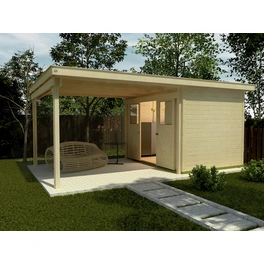 Gartenhaus-Set »Lounge mit Anbau, Gr. 3«, Holz, BxHxT: 598 x 223 x 299 cm (Außenmaße)