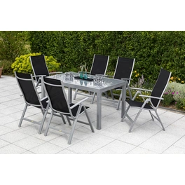 Gartenmöbelset »Carrara«, 6 Sitzplätze, Aluminium/Textil