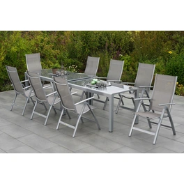 Gartenmöbelset »Carrara«, 9-tlg., klappbar, Aluminium/Textil