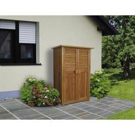 Gartenschrank, BxHxT: 88 x 160 x 50 cm, braun