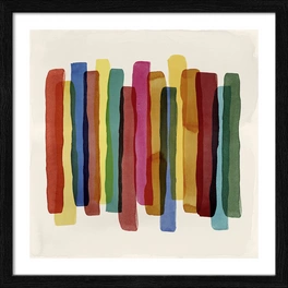 Gerahmtes Bild »Colorful Stripes«, Rahmen: Holzwerkstoff, schwarz
