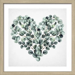 Gerahmtes Bild »Eucalyptus Heart«, Rahmen: Holzwerkstoff, natur