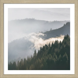 Gerahmtes Bild »Gloomy Landscape II«, Rahmen: Holzwerkstoff, natur