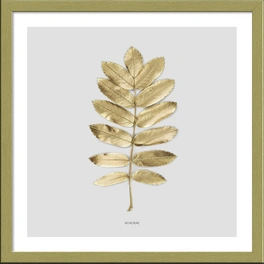 Gerahmtes Bild »Golden Leaf II«, Rahmen: Holzwerkstoff, goldfarben