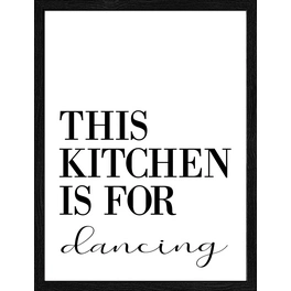 Gerahmtes Bild »Kitchen Dancing«, Rahmen: Holzwerkstoff, schwarz