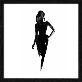 Gerahmtes Bild »Lady in Black«, Rahmen: Holzwerkstoff, schwarz