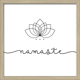 Gerahmtes Bild »Namaste«, Rahmen: Holzwerkstoff, natur