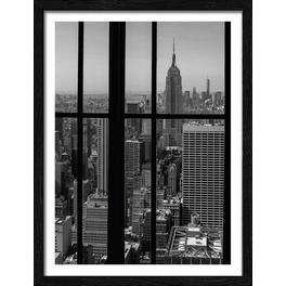 Gerahmtes Bild »View of manhattan I«, Rahmen: Holzwerkstoff, schwarz