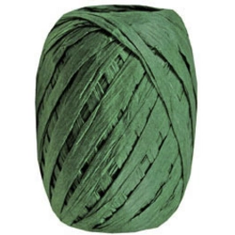 Geschenkband, Raffia, Länge: 3000 cm, dunkelgrün