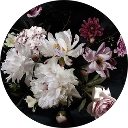 Glasbild »Baroque Flowers V«, mehrfarbig, Digitaldruck