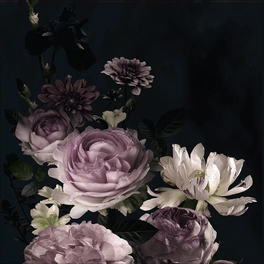 Glasbild »Baroque Flowers VII«, mehrfarbig, Digitaldruck
