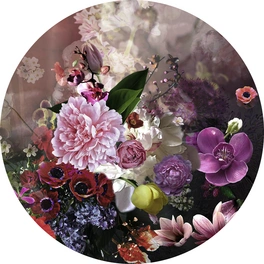 Glasbild »Colourful Baroque Flowermix II«, mehrfarbig, Digitaldruck