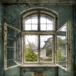 Glasbild »Lost Place I«, mehrfarbig, Digitaldruck