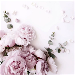 Glasbild »Pink Flowers II«, mehrfarbig, Digitaldruck