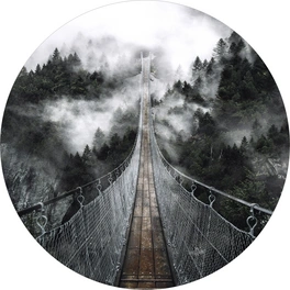Glasbild »Suspension Bridge«, mehrfarbig, Digitaldruck