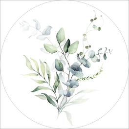 Glasbild »Watercoloured Leaves I«, mehrfarbig, Digitaldruck