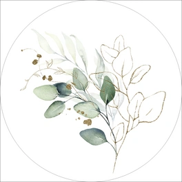 Glasbild »Watercoloured Leaves II«, mehrfarbig, Digitaldruck