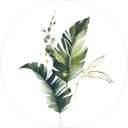 Glasbild »Watercoloured Palm Leaves I«, mehrfarbig, Digitaldruck