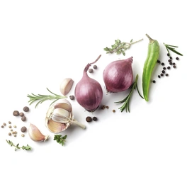 Glasboard »Garlic + Onion«, mehrfarbig, Glas