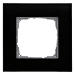 Glasrahmen, IP20, 1-fach, alle Schalterprogramme mit dem Maße 55x55 mm, Kunststoff | Glas, Schwarz