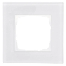 Glasrahmen, IP20, 1-fach, alle Schalterprogramme mit dem Maße 55x55 mm, Kunststoff | Glas, Weiß