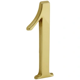 Hausnummer, Nr. 1, goldfarben, Metall