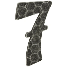 Hausnummer, Nr. 7, schwarz, Metall