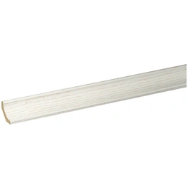 Hohlkehlleiste, Holzoptik eschefarben/weiß, MDF, LxHxT: 240 x 2,2 x 2,2 cm
