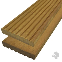 Holz-Terrassendiele »Bangkirai glatt/grob«, Breite: 12 cm, Stärke: 2,1 cm, 1 Stk.