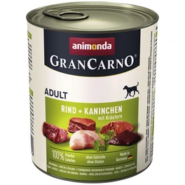 Hunde-Nassfutter »GranCarno«, Rind/Kaninchen/Kräuter, 800 g
