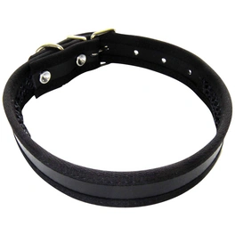 Hundehalsband, Größe: 30 cm, Rindsleder, schwarz