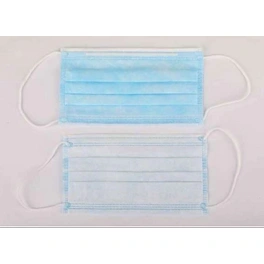 Hygienemaske, 50 Stück, weiß/blau, 3-lagig