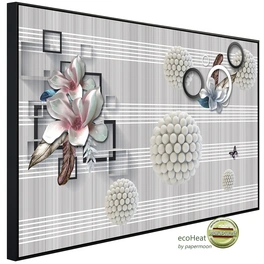 Infrarotheizung »EcoHeat - Abstrakt 3D Effekt mit Blumen«, Matt-Effekt