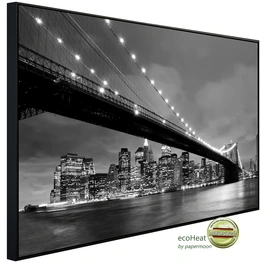 Infrarotheizung »EcoHeat - New York Brücke Schwarz + Weiss«, Matt-Effekt