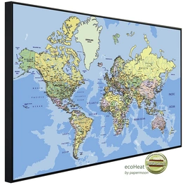 Infrarotheizung »EcoHeat - Weltkarte«, Matt-Effekt
