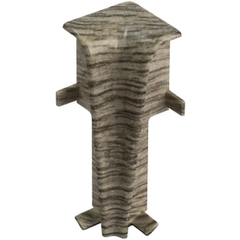 Innenecken, für Sockelleiste (6 cm), Dekor: Eiche graubraun, Kunststoff, 2 Stück
