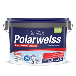 Innenfarbe »Polarweiss«, 2,5 Liter, weiß, matt